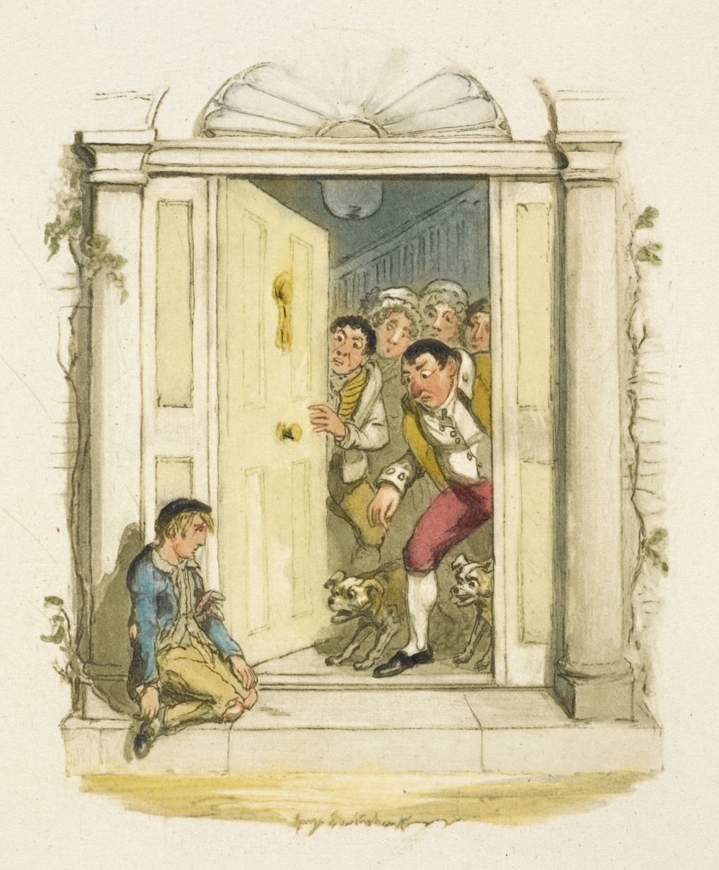 Illustration till "Oliver Twist" av George Cruikshank