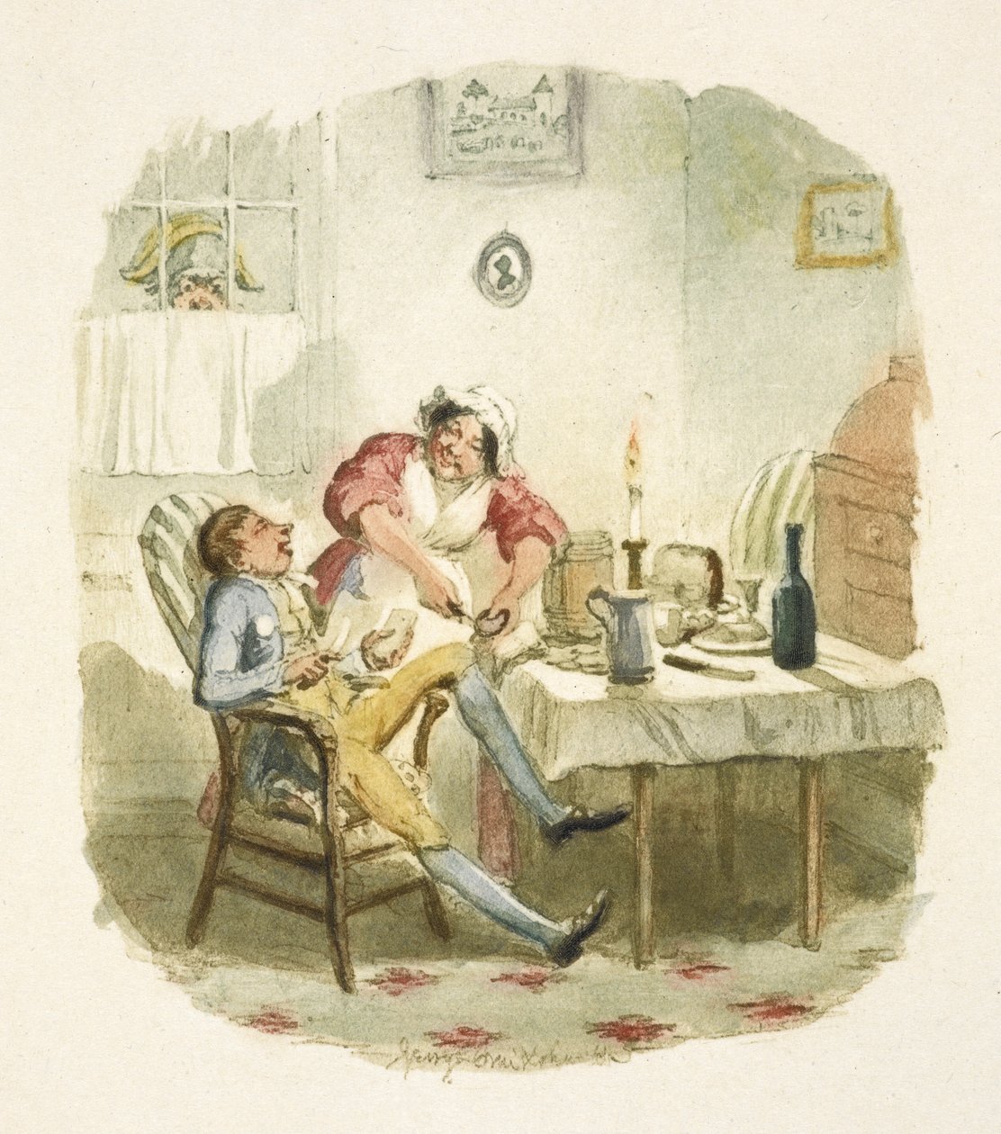 Illustration till "Oliver Twist" av George Cruikshank