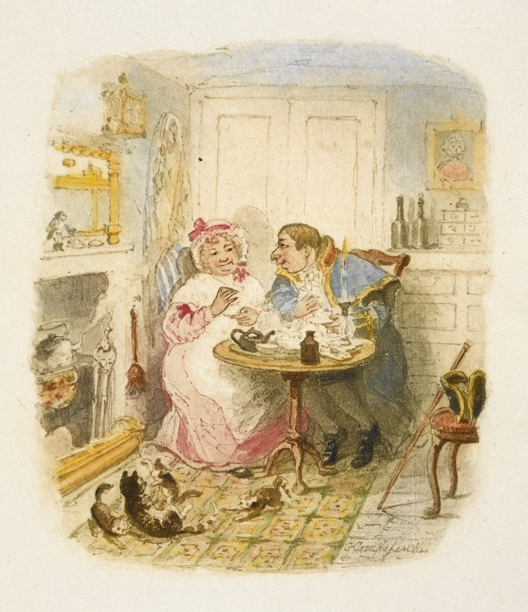 Illustration till "Oliver Twist" av George Cruikshank