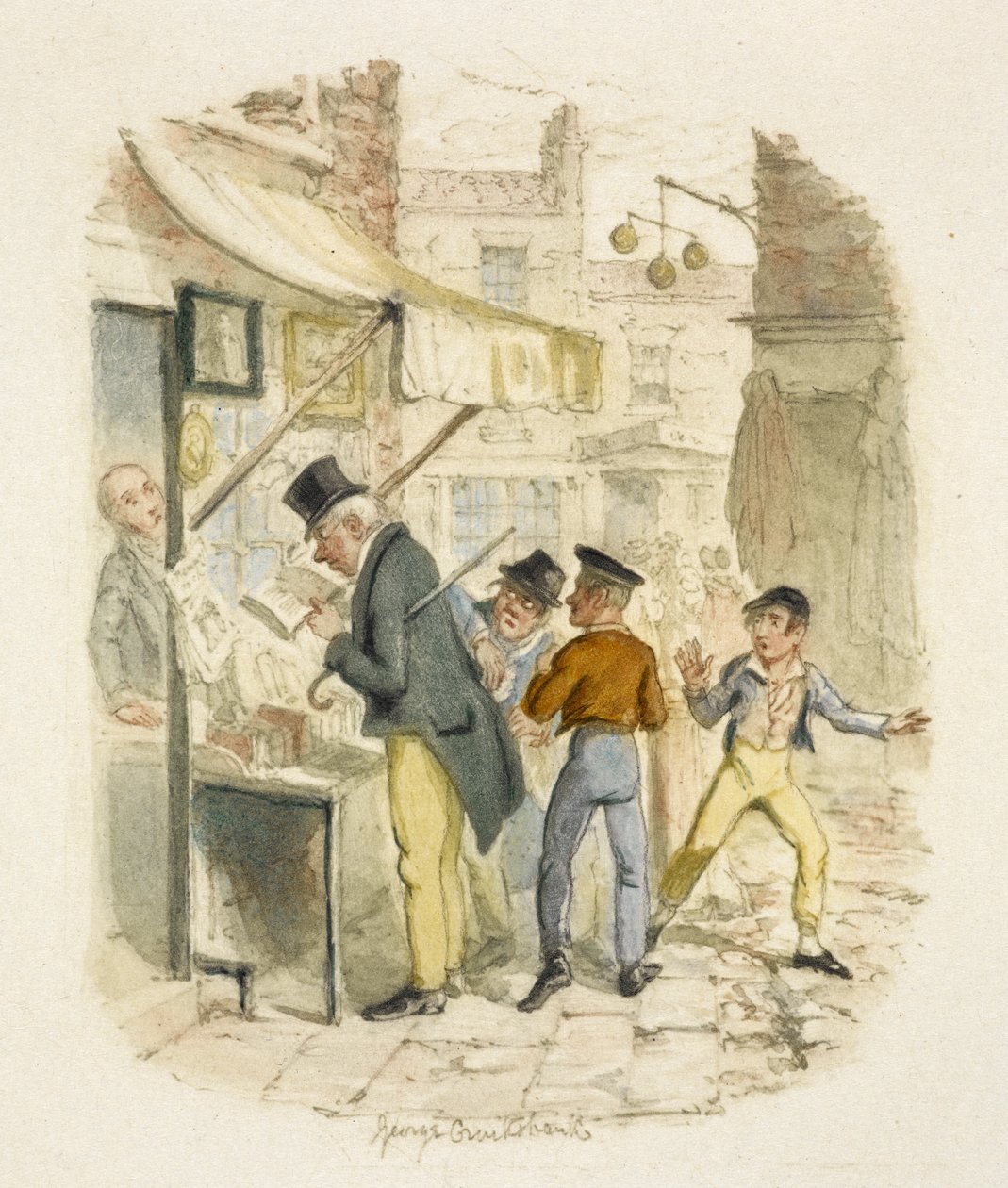 Illustration till "Oliver Twist" av George Cruikshank