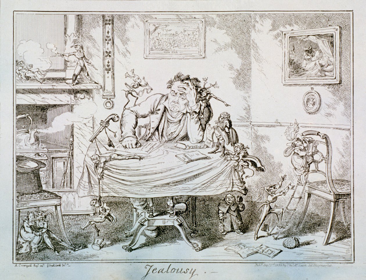 "Avundsjuka", 1835 av George Cruikshank