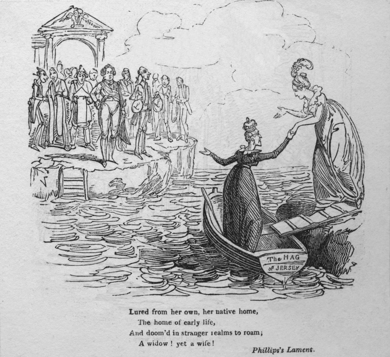 Lockad från sitt eget hem..., c1820. av George Cruikshank