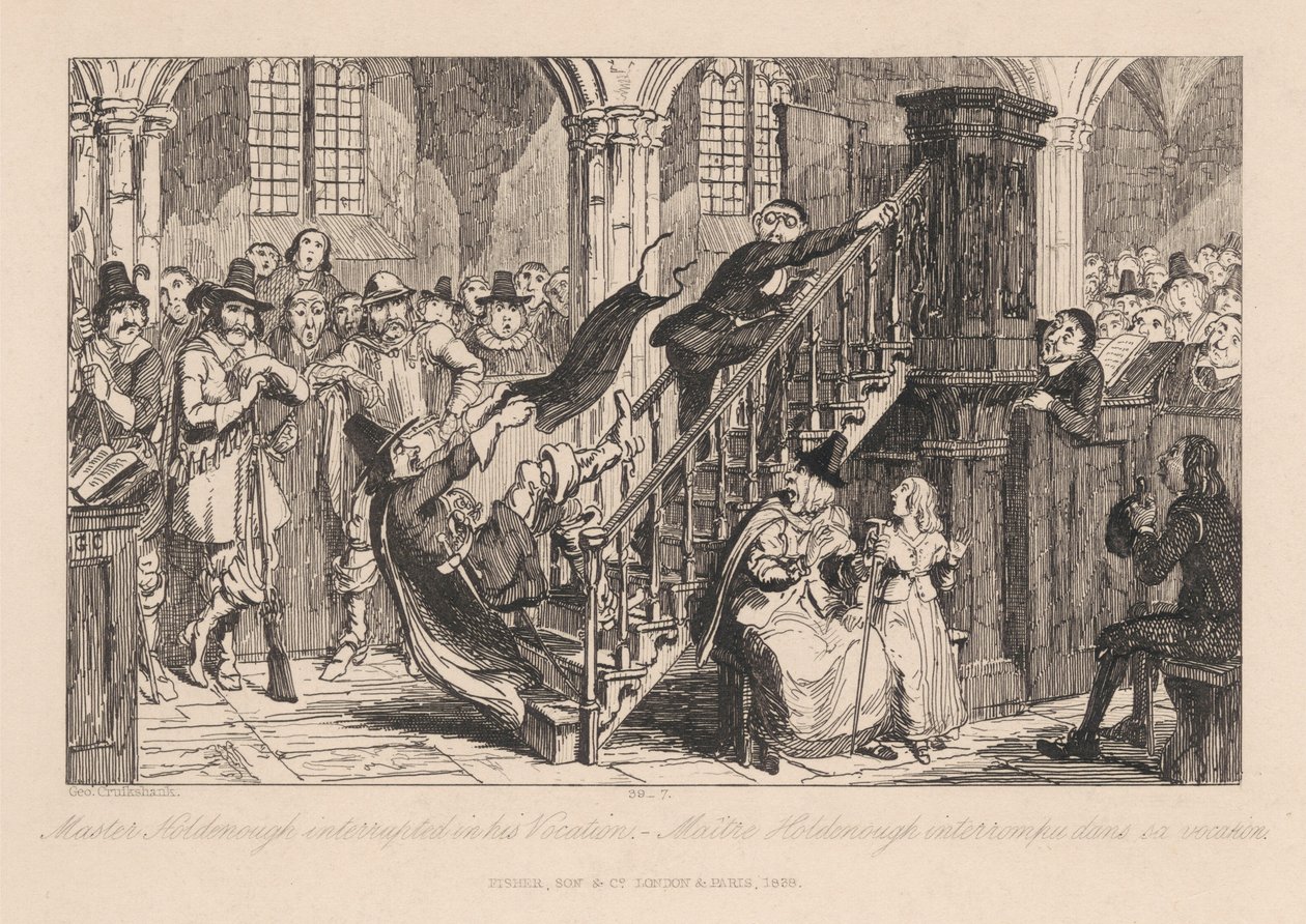 Mästare Holdenough avbruten i sitt kall av George Cruikshank