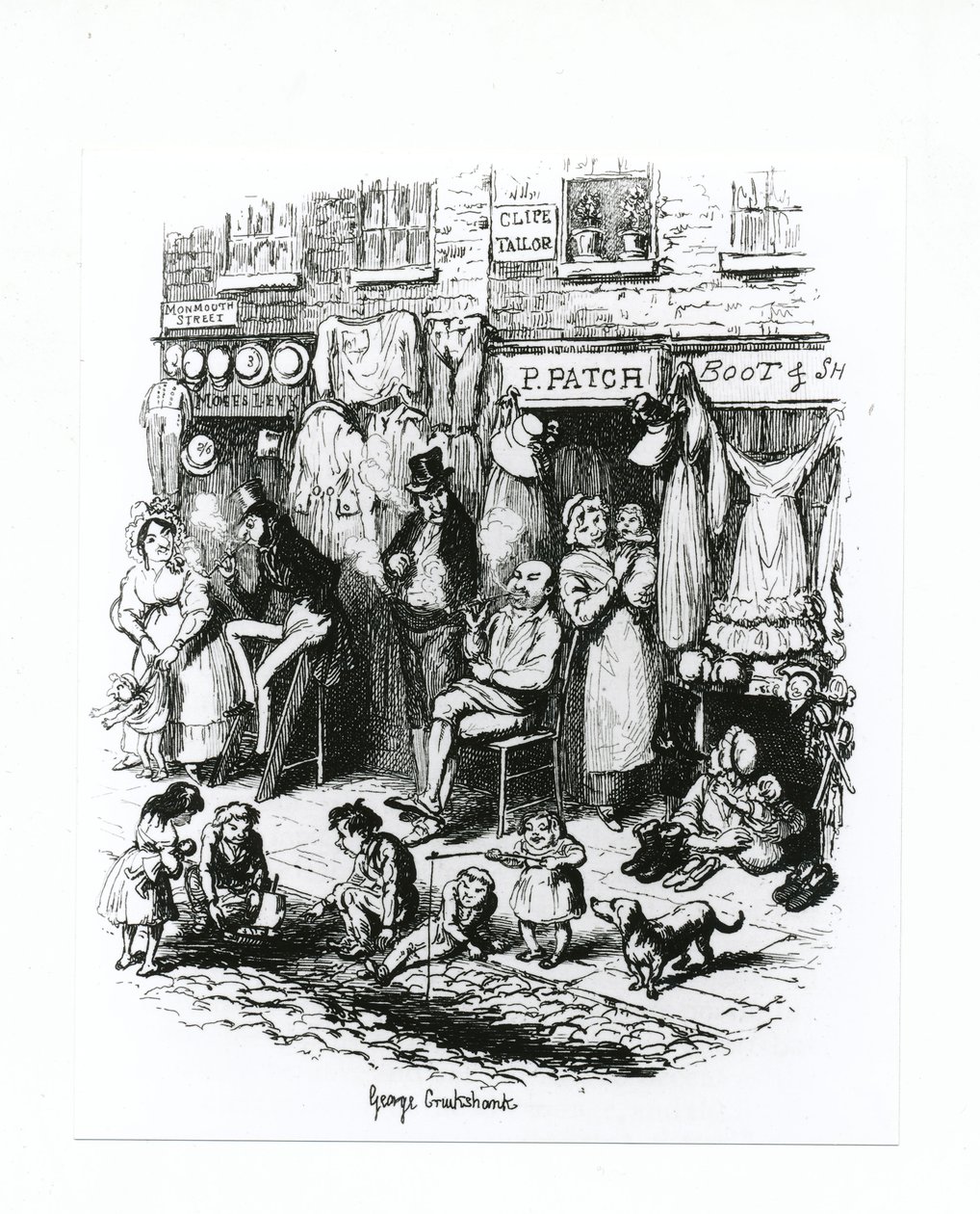 Monmouth Street, ca 1836 av George Cruikshank