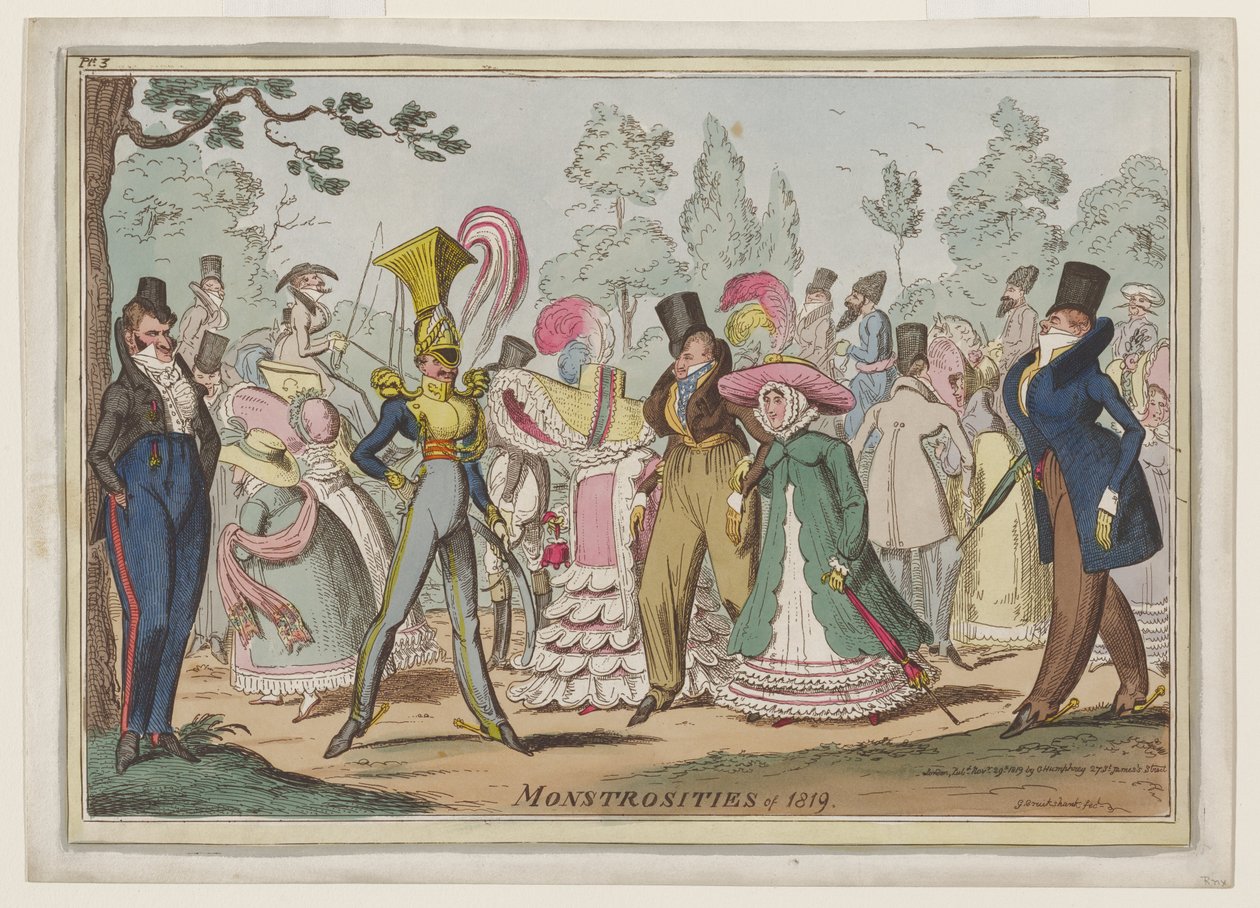 Monstruositeter från 1819 av George Cruikshank