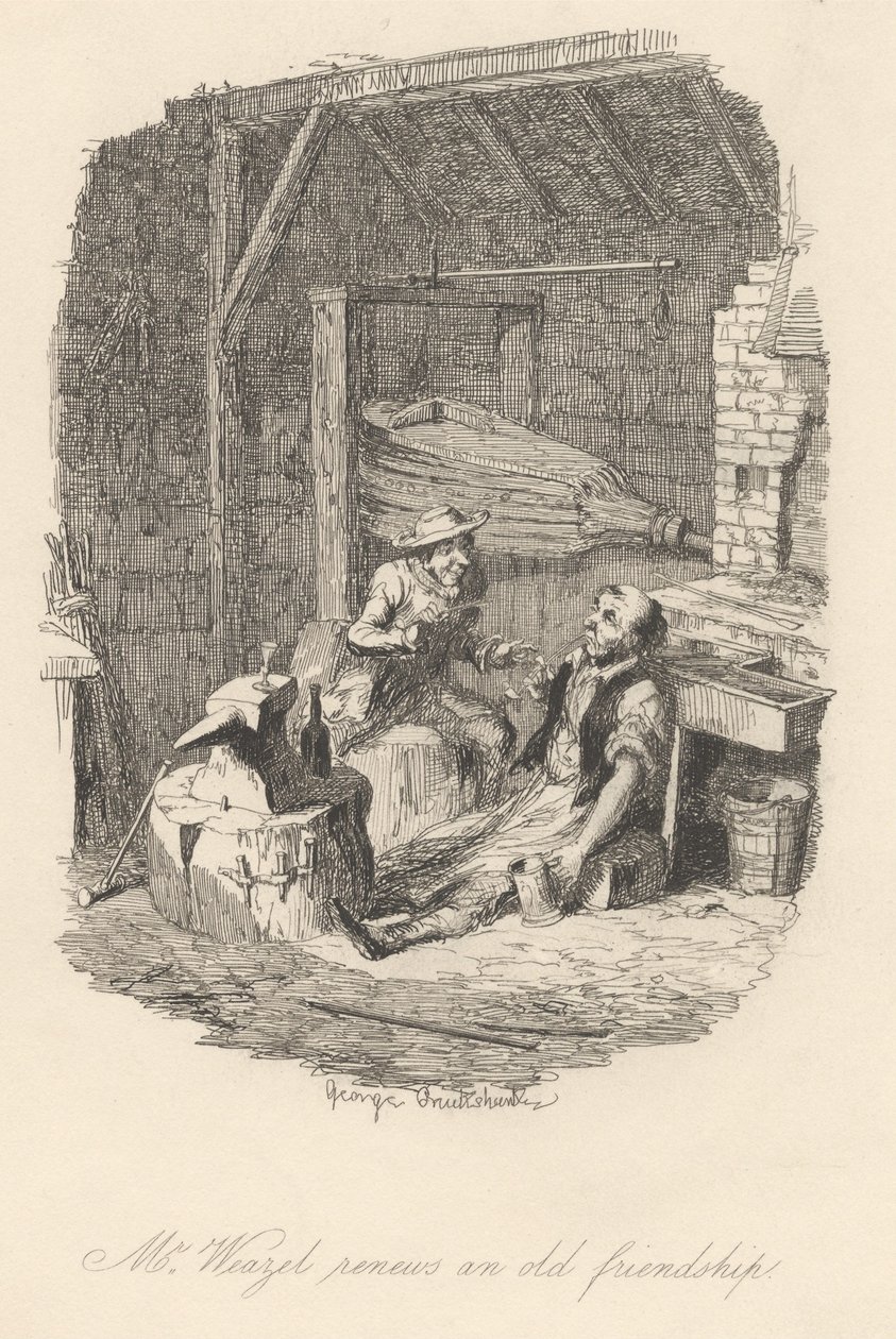 Herr Weazel återupptar en gammal vänskap av George Cruikshank