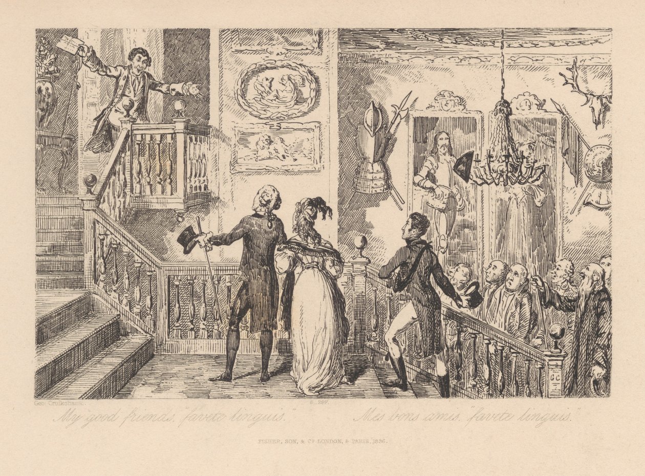 Mina goda vänner, ”favete linguis” av George Cruikshank
