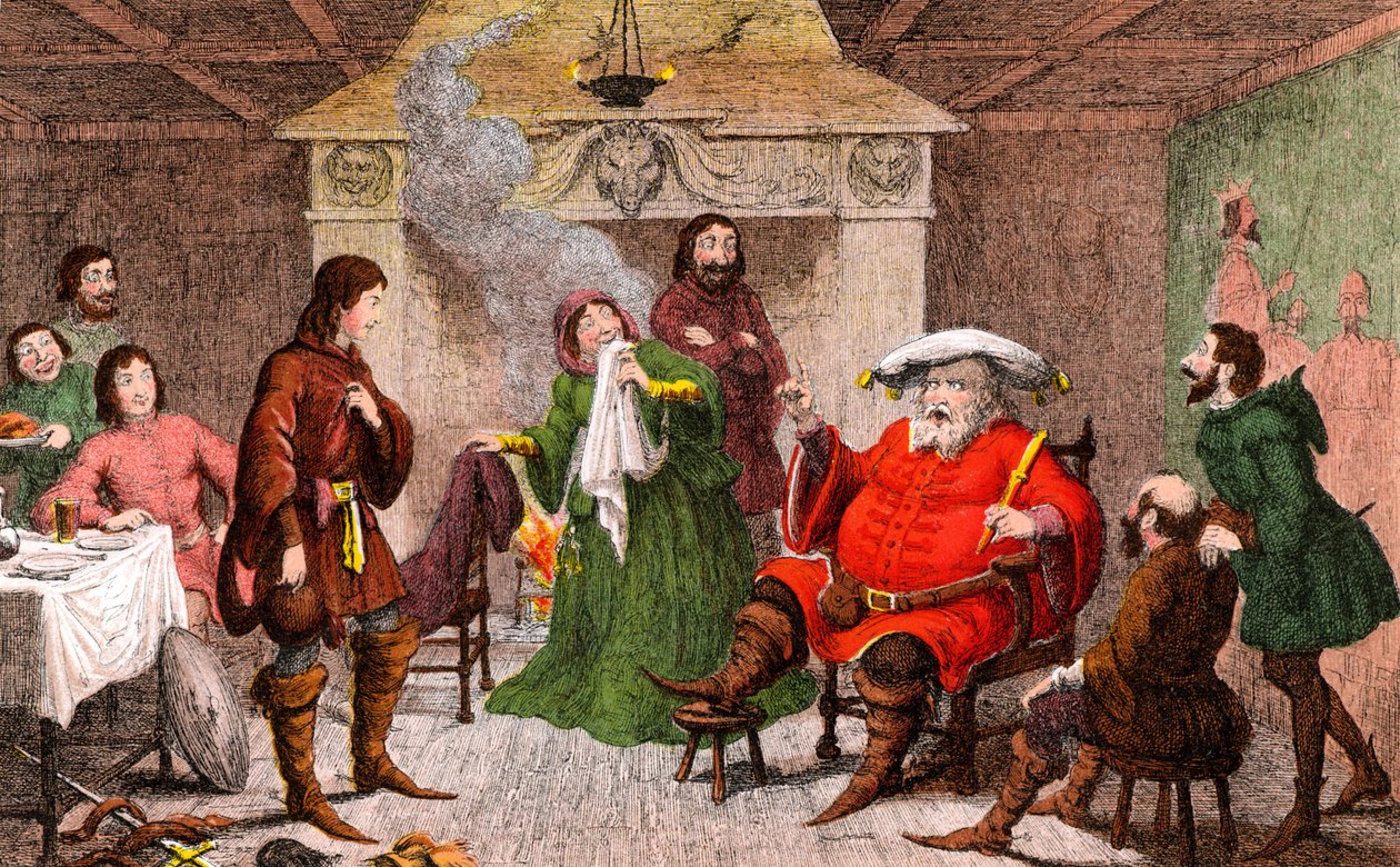 Scen ur Henery IV skriven av Shakespeare (chomo) av George Cruikshank