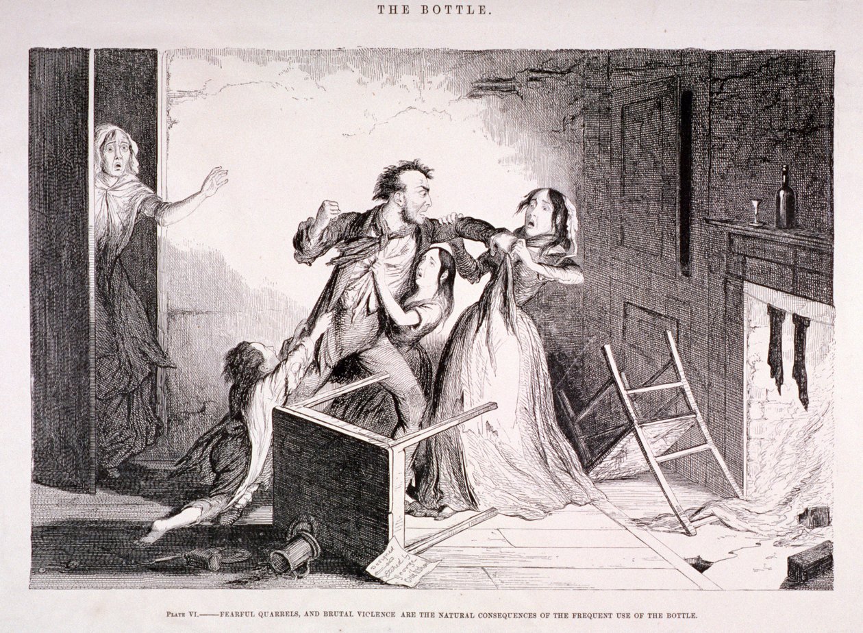"Flaskan", 1847 av George Cruikshank