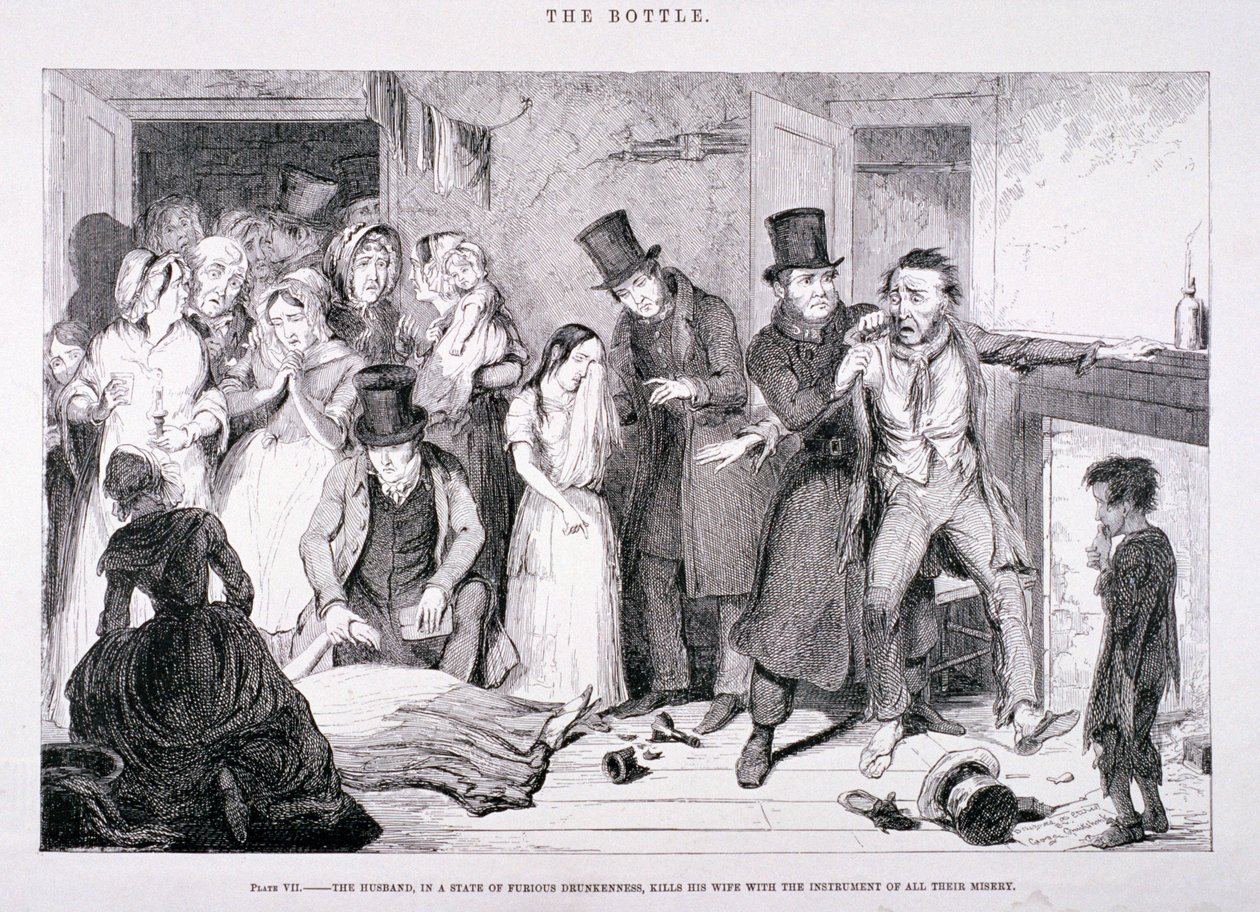 "Flaskan", 1847 av George Cruikshank