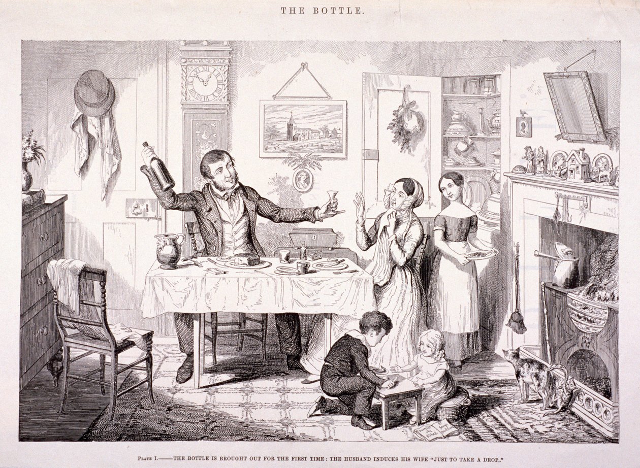 "Flaskan", 1847 av George Cruikshank
