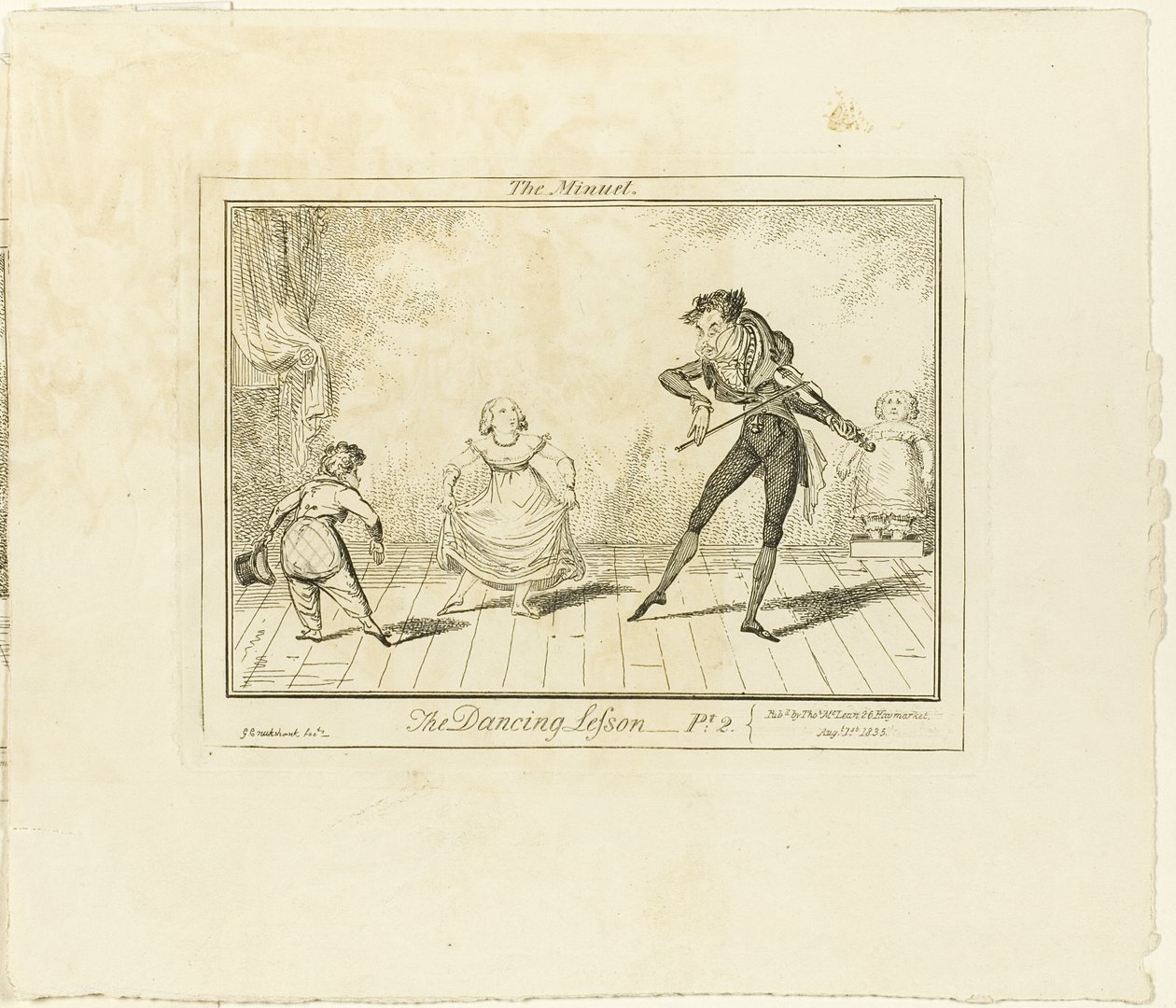 Danslektionen, del 2: Menuetten av George Cruikshank
