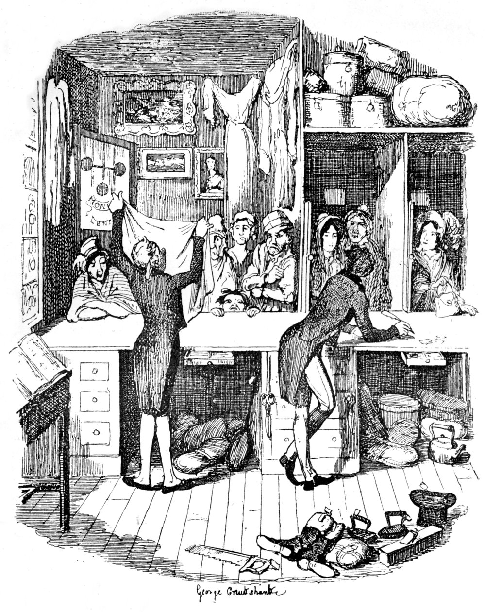 Pantlånebutiken, c1900 av George Cruikshank