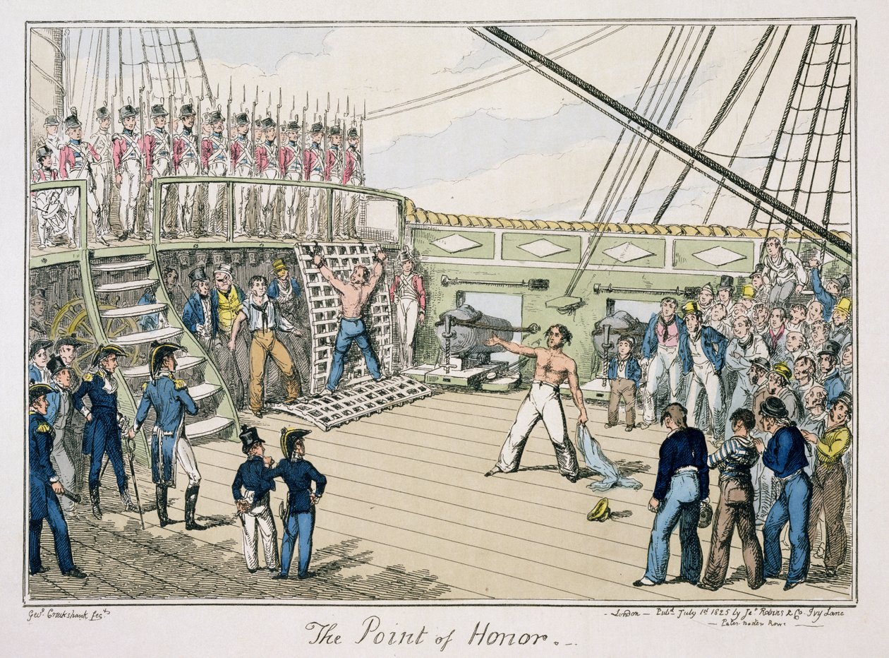 The Point of Honor, publicerad 1825 (färggravyr) av George Cruikshank