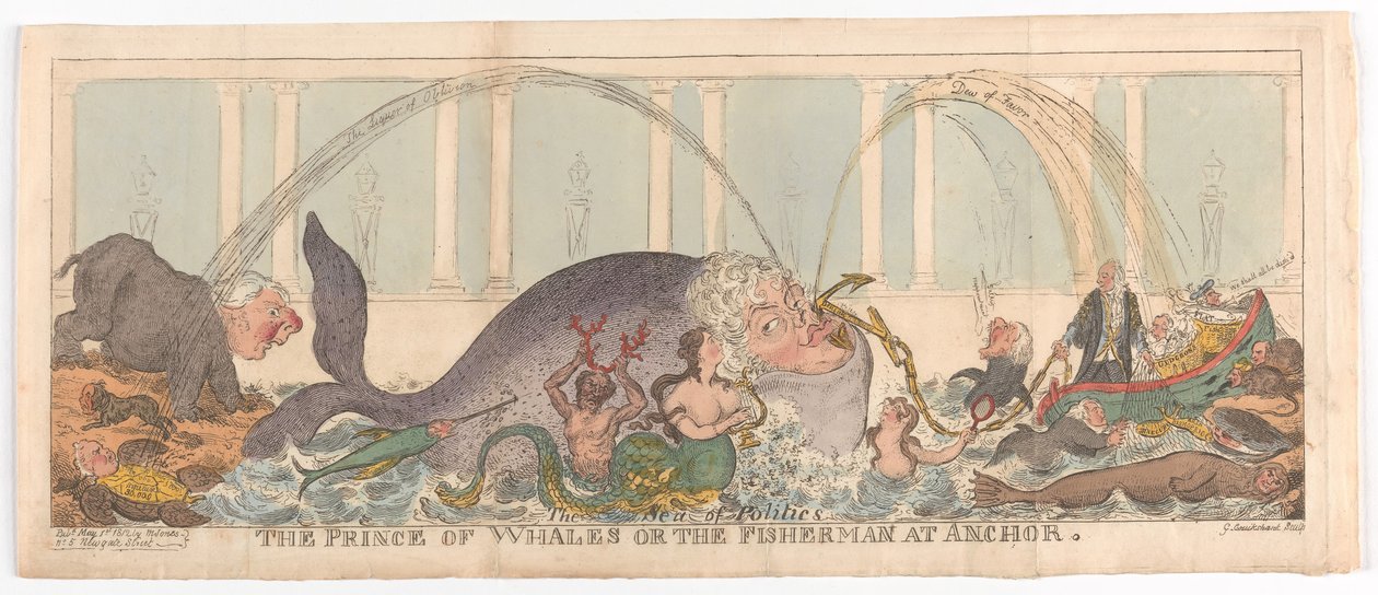 The Prince of Whales or the Fisherman at Anchor, 1 maj 1812. av George Cruikshank