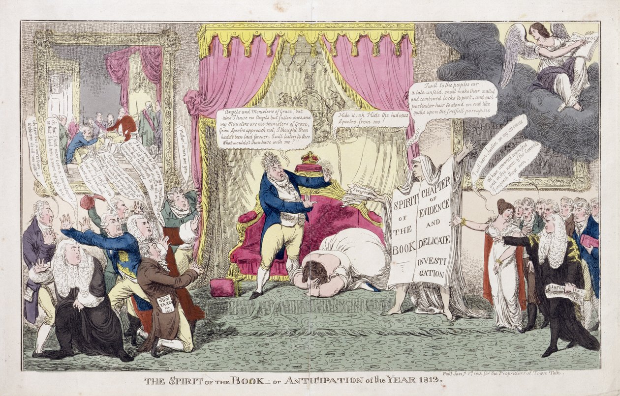 The Spirit of the Book eller Årets förväntan 1813 av George Cruikshank