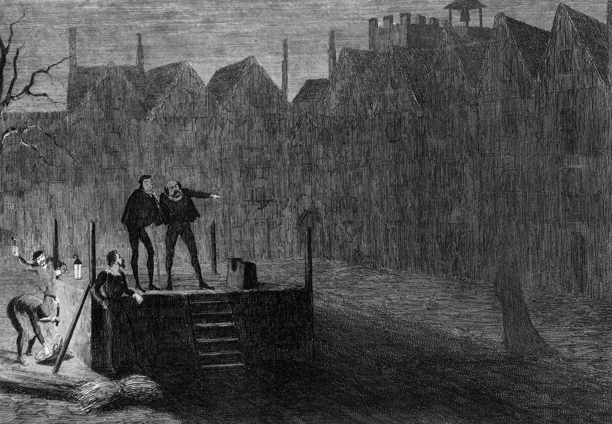 Natten före avrättningen, 1554 1840 av George Cruikshank
