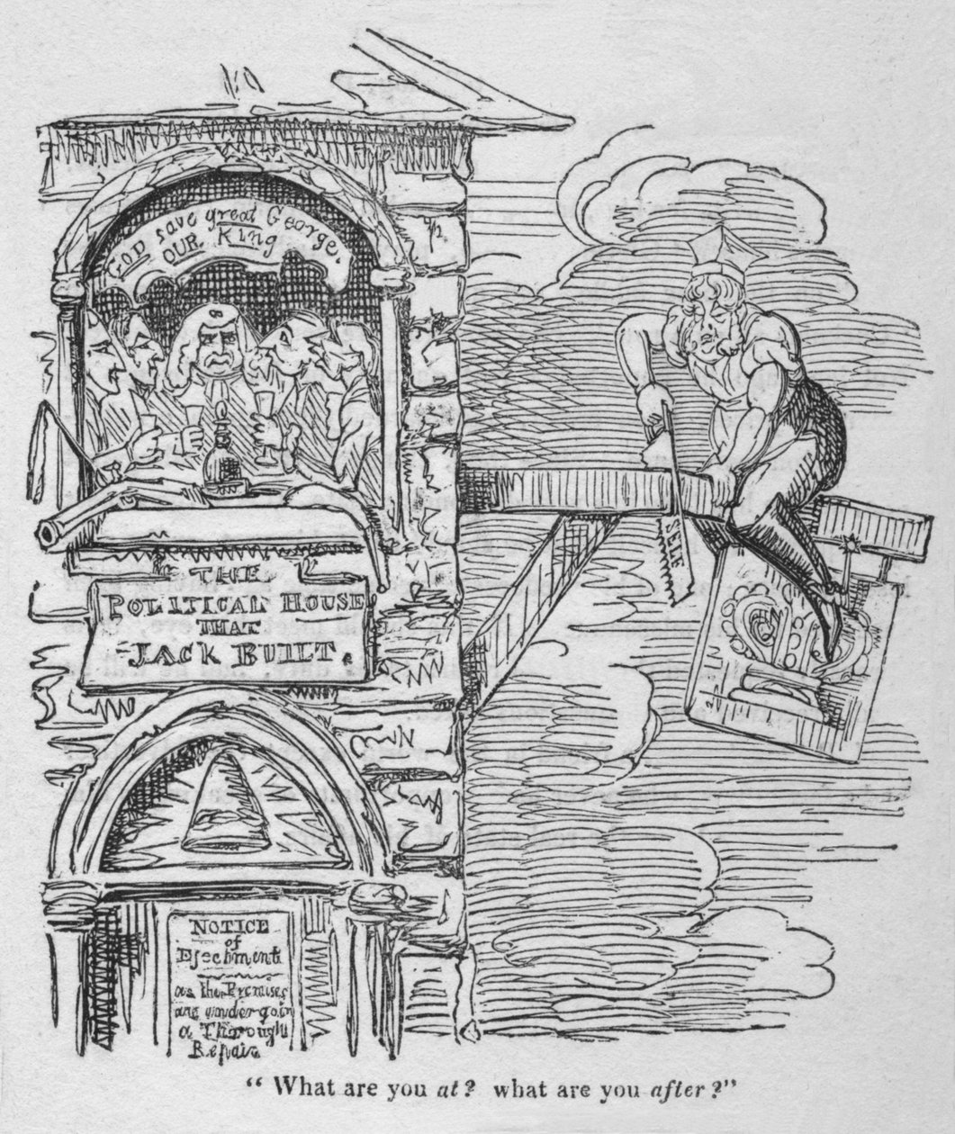 Vad är du på Vad är du ute efter, c1820. av George Cruikshank
