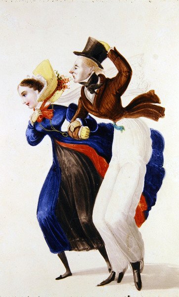 Vintermode (akvarell på papper) av George Cruikshank