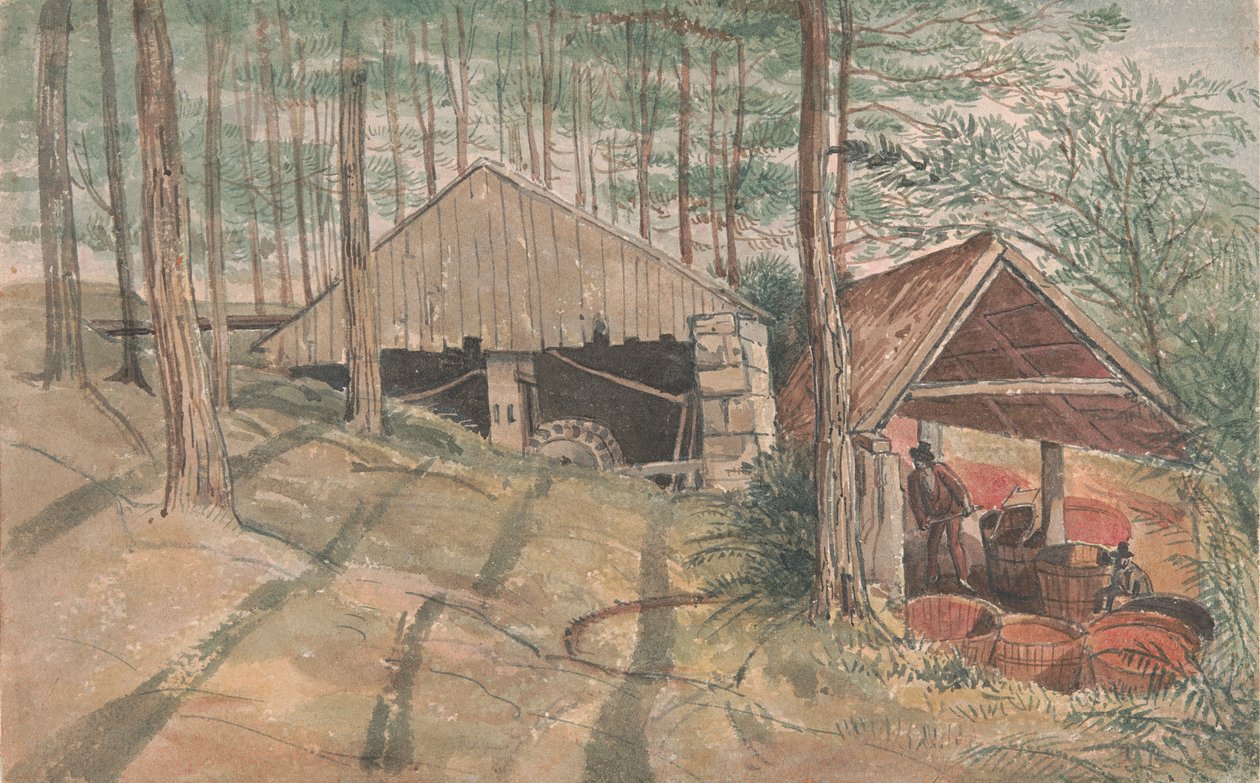Mr W. Praeds plåttvättverk i Cornwall, Trevethow av George Cumberland