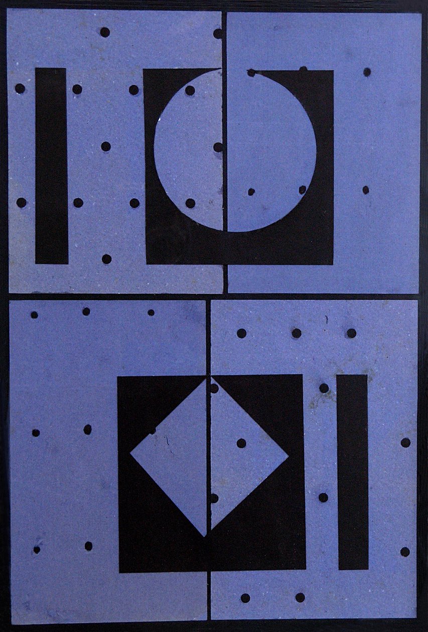 Collage, Blue Mercato, 2004 (kort och papper) av George Dannatt