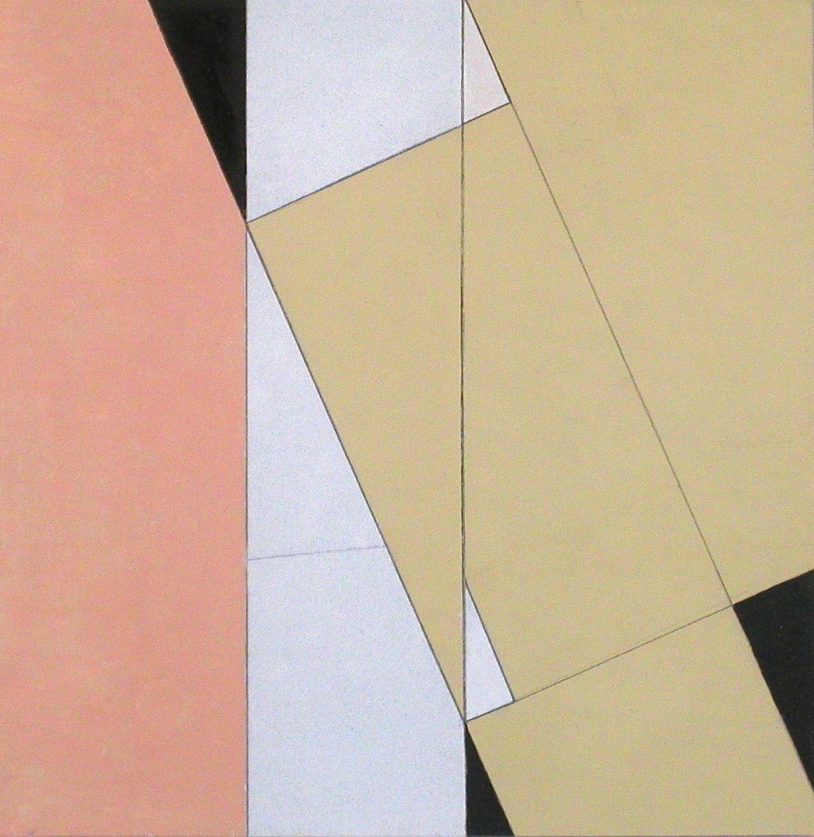 Spatial Relationship, nr 2, 2003 (olja på papper och kartong) av George Dannatt