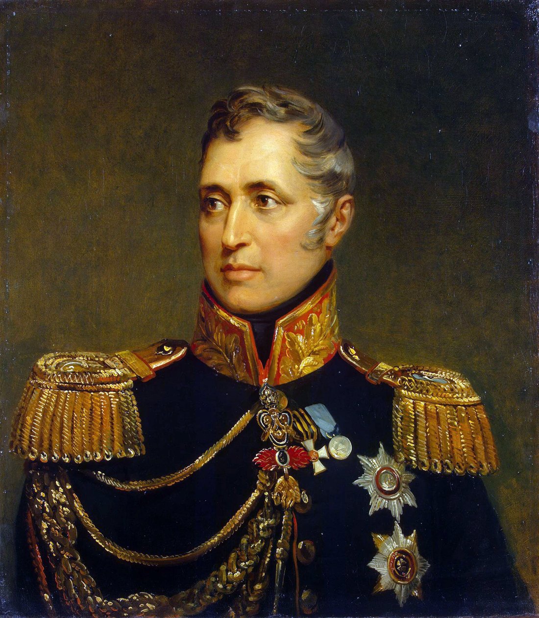 Charles Andre, comte Pozzo di Borgo - Porträtt av greve Carlo Andrea Pozzo di Borgo (1764-1842) av Dawe, George (1781-1829). Olja på duk, storlek: 70x62,5, före 1827, State Hermitage, St. Petersburg av George Dawe