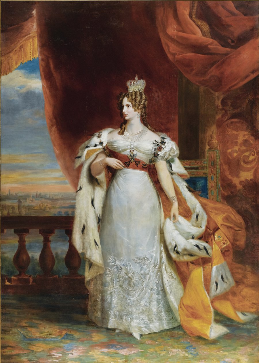 Porträtt av kejsarinnan Alexandra Fyodorovna Charlotte av Preussen, kejsarna Nicholas I. fru 1798-18 av George Dawe