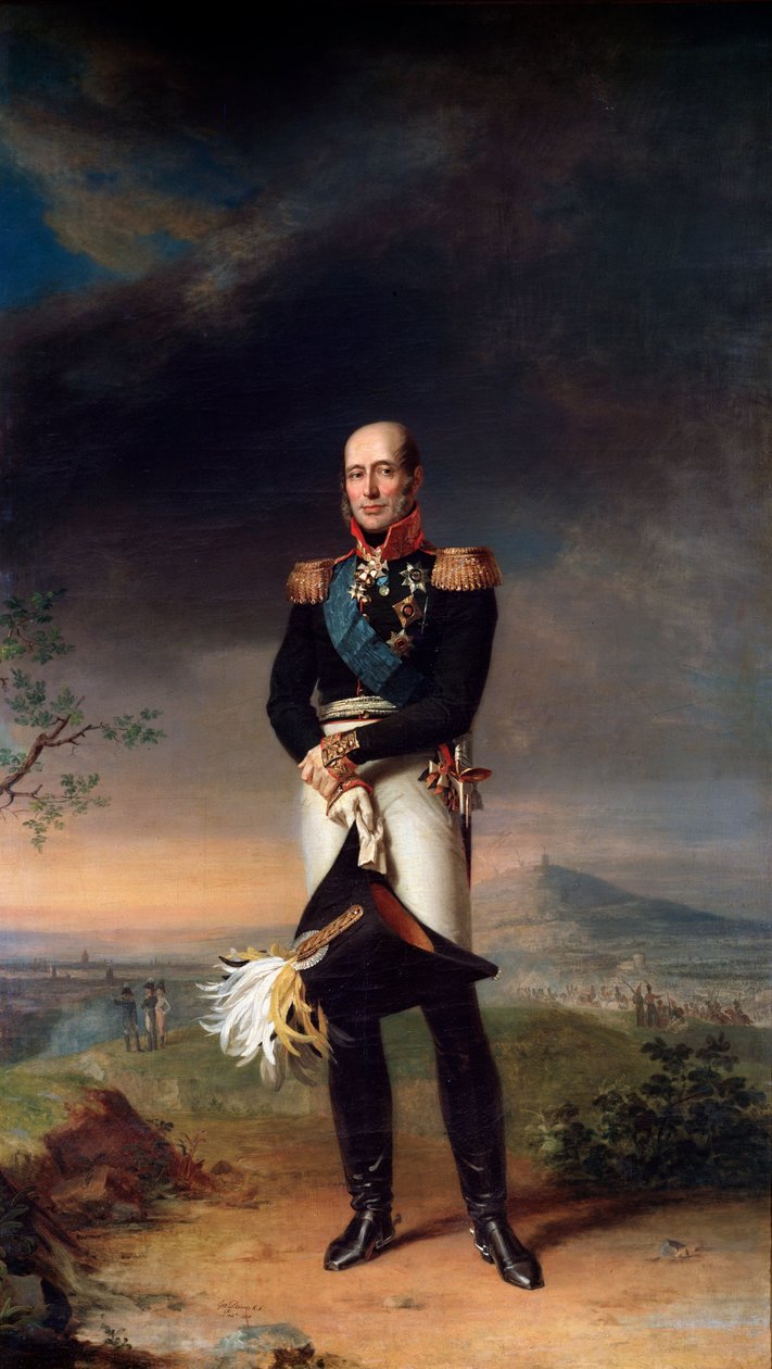 Porträtt av fältmarskalk greve Mikhail Barklay-de-Tolli, 1829 av George Dawe