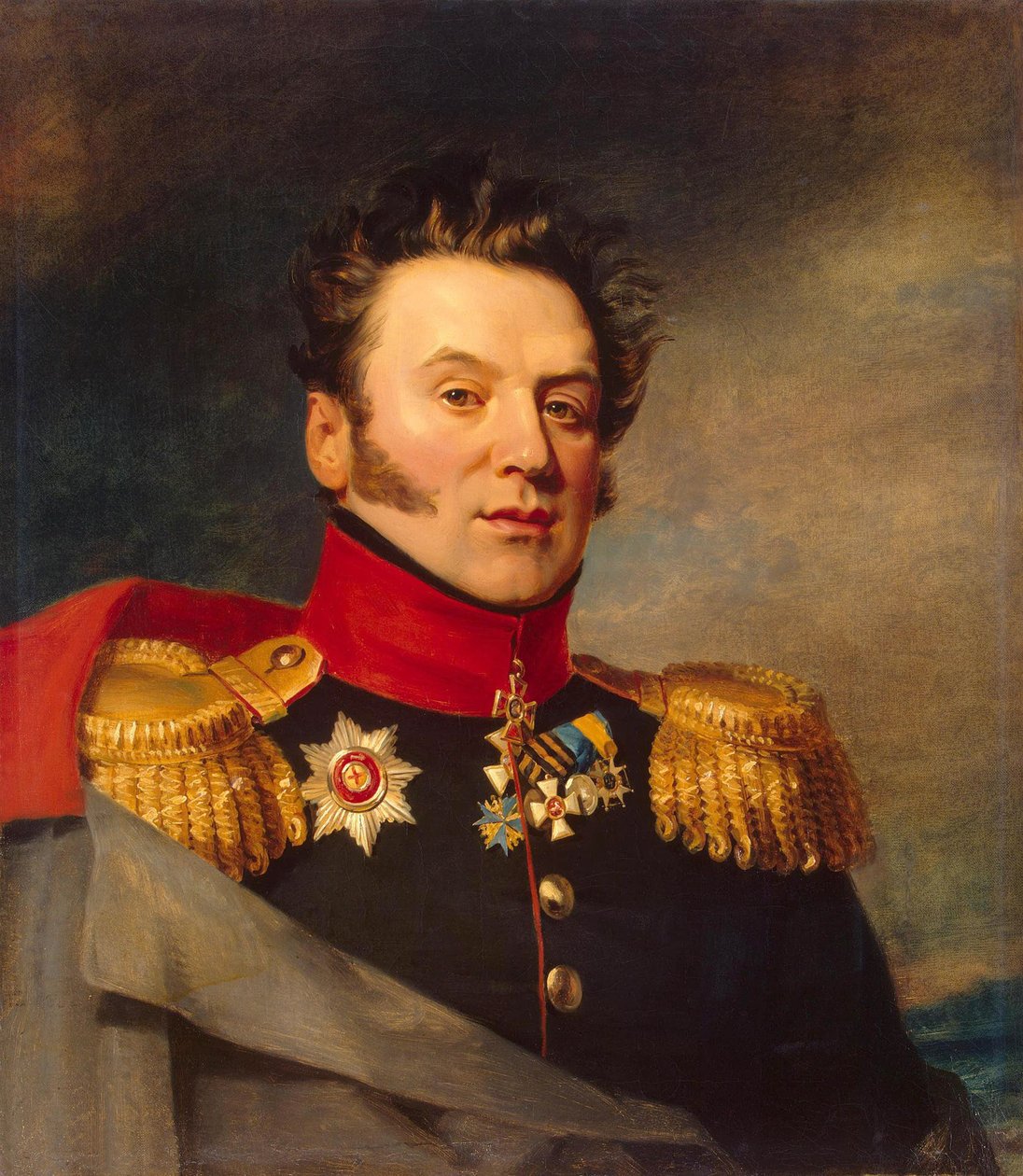 Porträtt av Konstantin Markovich Poltoratsky 1782-1858, före 1825 av George Dawe