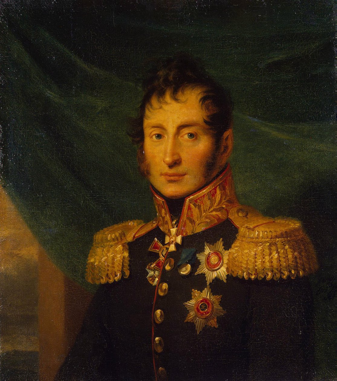 Porträtt av Nikolai Alexeyevich Tuchkov 1765-1812, före 1825 av George Dawe