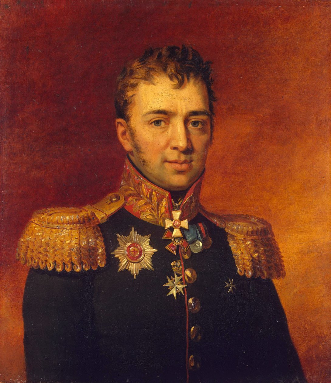 Porträtt av Pyotr Gavrilovich Likhachov 1758-1813, före 1825 av George Dawe