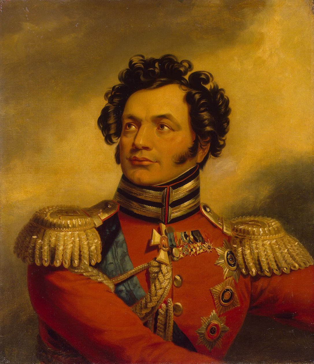 Porträtt av generalen Fjodor Petrovitj Uvarov 1773-1824, före 1825 av George Dawe