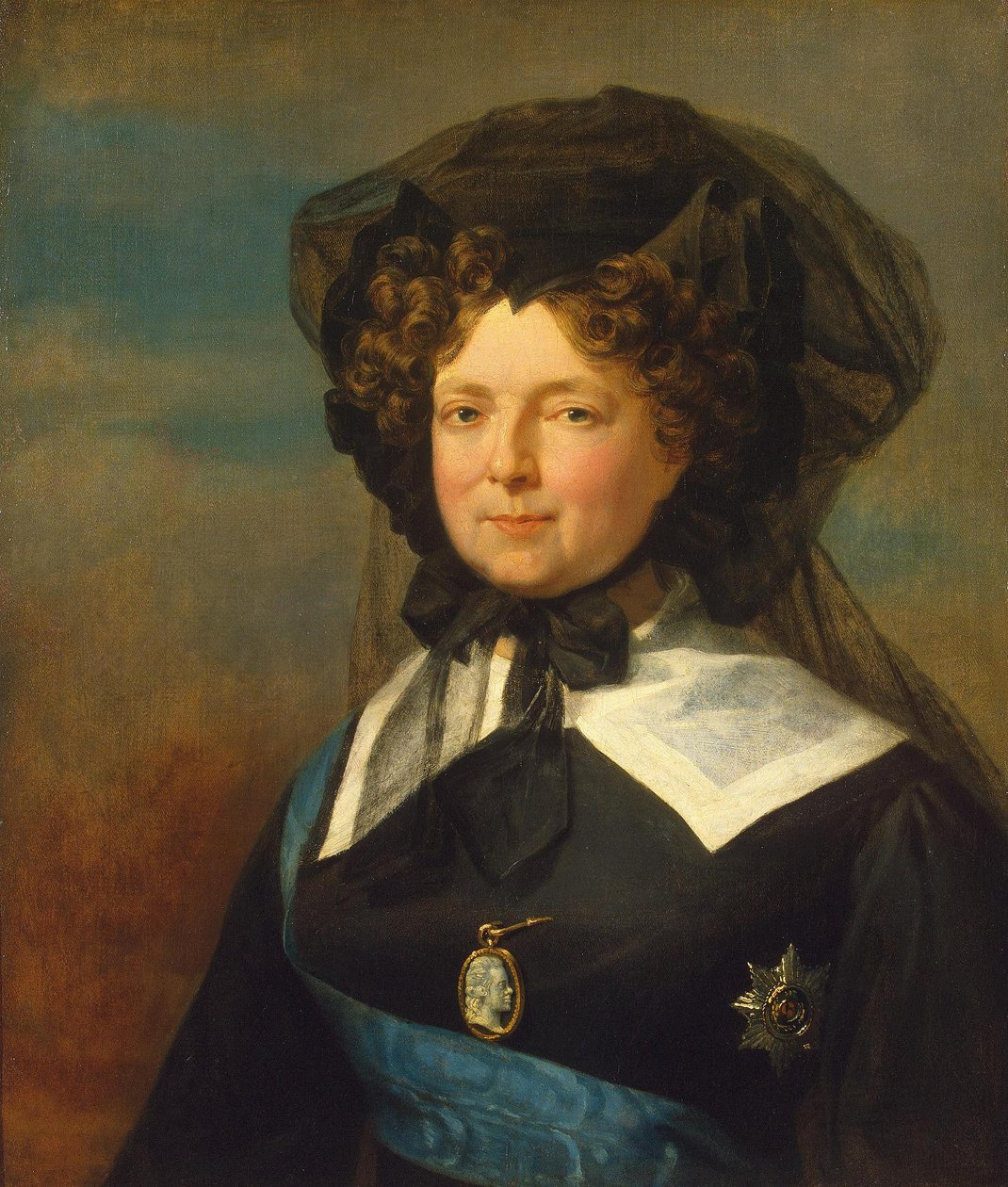 Ryska: "Porträtt av kejsarinnan Maria Feodorovna i sorg " Porträtt av kejsarinnan Maria Feodorovna i sorg av George Dawe