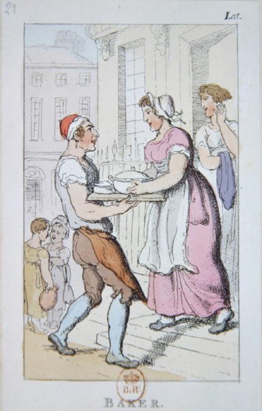 En bagare (färgad gravyr) av George Derville Rowlandson
