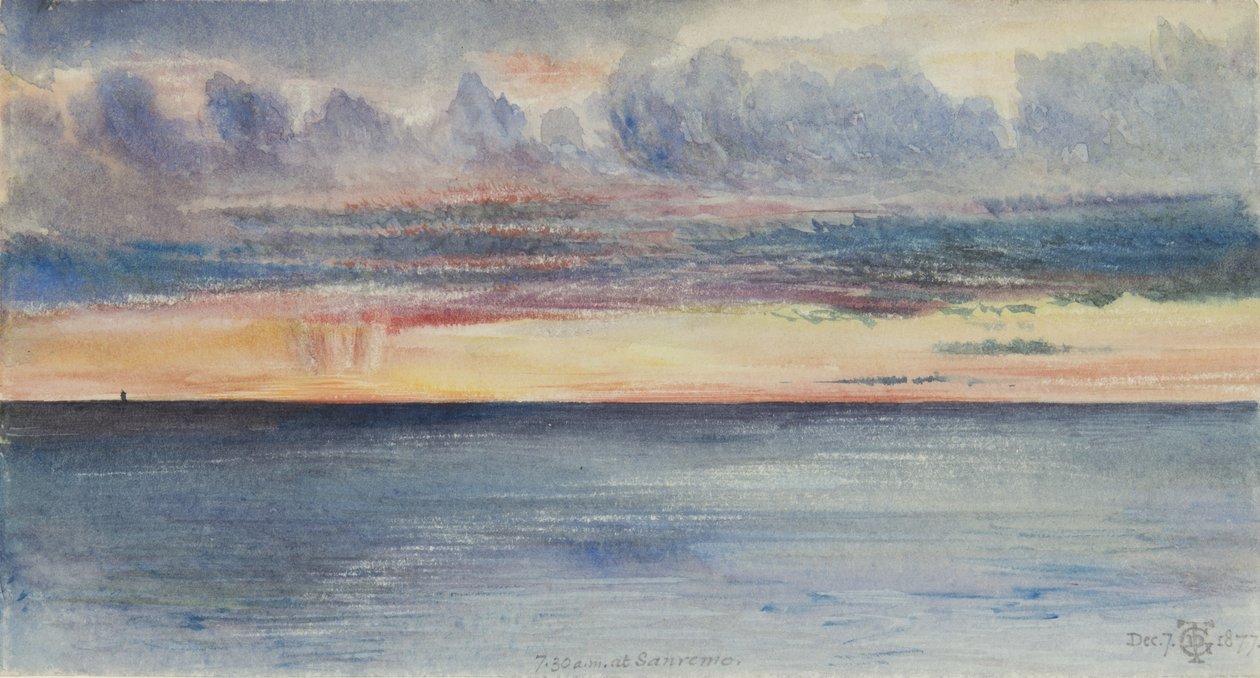 San Remo: soluppgång, 07.30 den 7 december 1877 av George Douglas Tinling