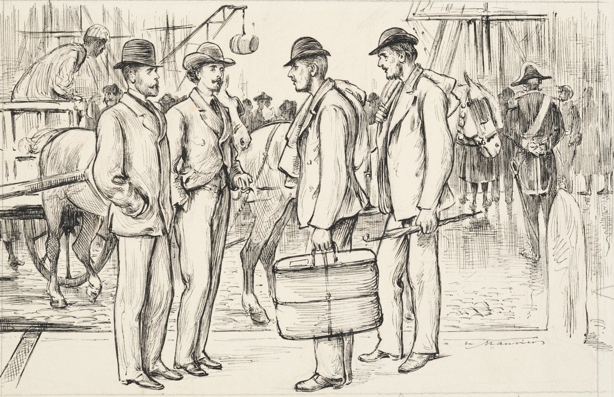Möte i en hamn av George du Maurier