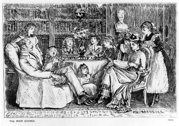 The Main Chance, illustration från Punch, 1878 av George du Maurier