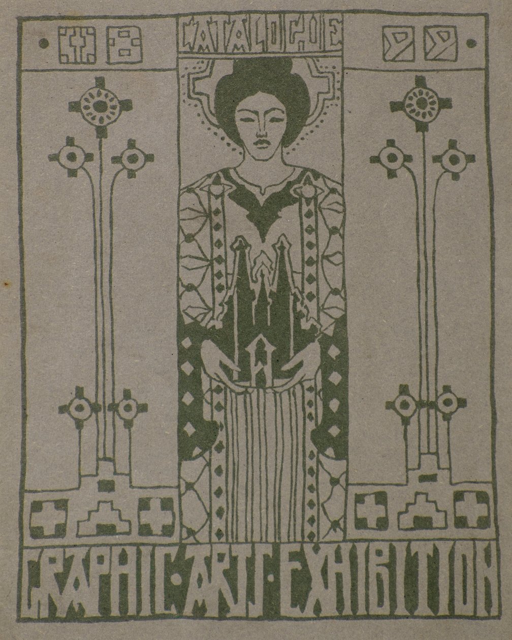 Provtryck för Dundee Graphic Arts Association Katalogomslag av George Dutch Davidson
