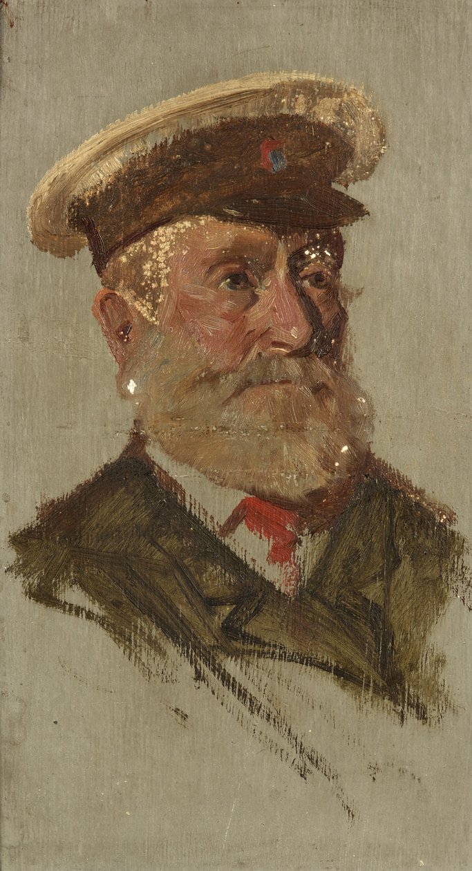 Porträtt av C. Dent, 39:e, ca 1920 (olja på panel) av George Edmund Butler