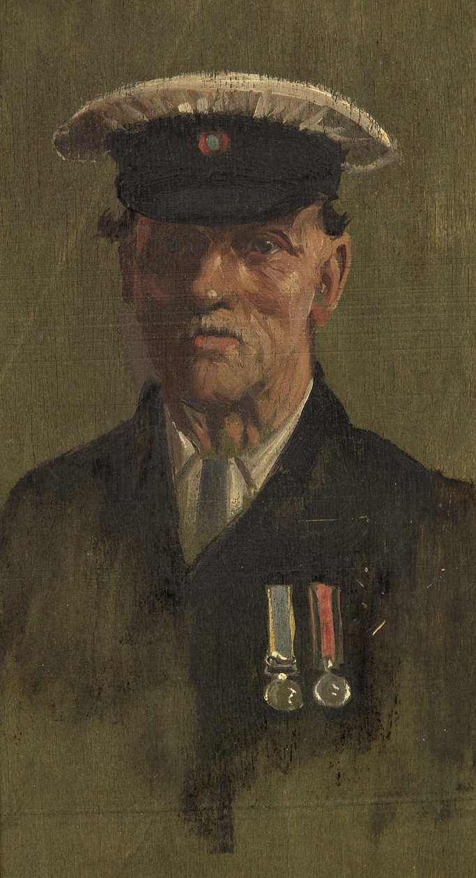 Porträtt av G. Marshman, 62:a, ca 1920 (olja på panel) av George Edmund Butler