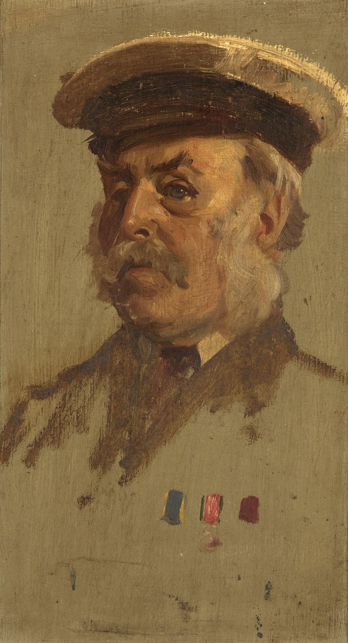 Porträtt av J. Price, 28:e, ca. 1920 (olja på panel) av George Edmund Butler