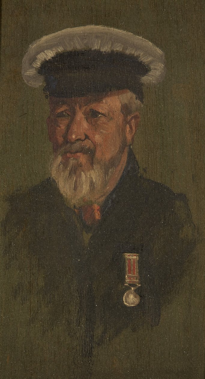 Porträtt av R. Coombs, M.T., ca 1920 (olja på panel) av George Edmund Butler