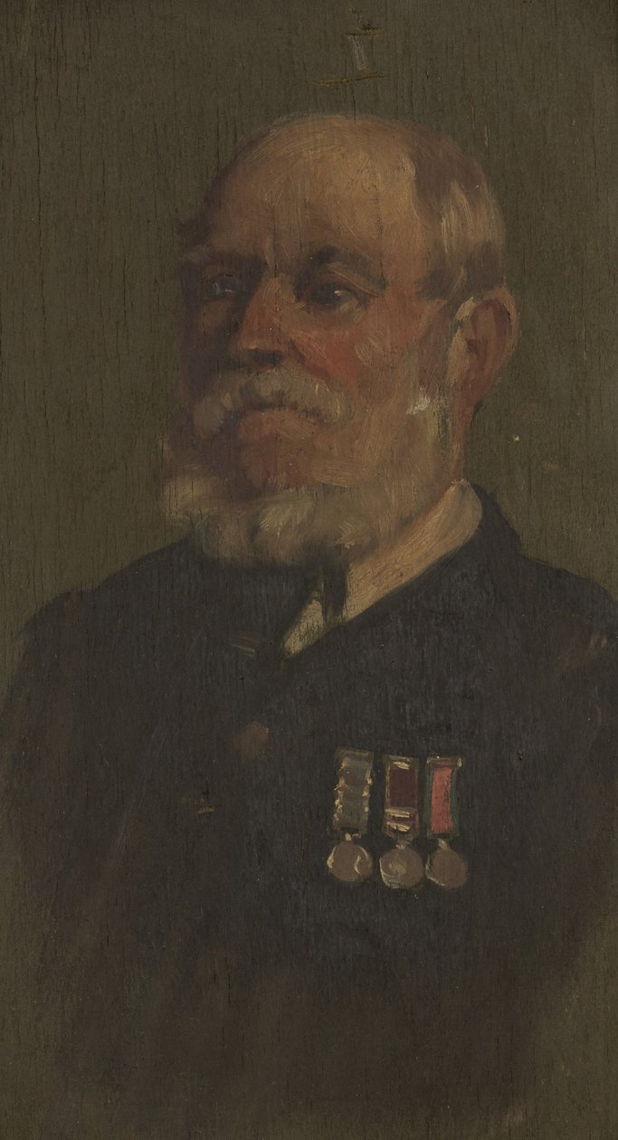 Porträtt av T. Green, R.A., ca. 1920 (olja på panel) av George Edmund Butler
