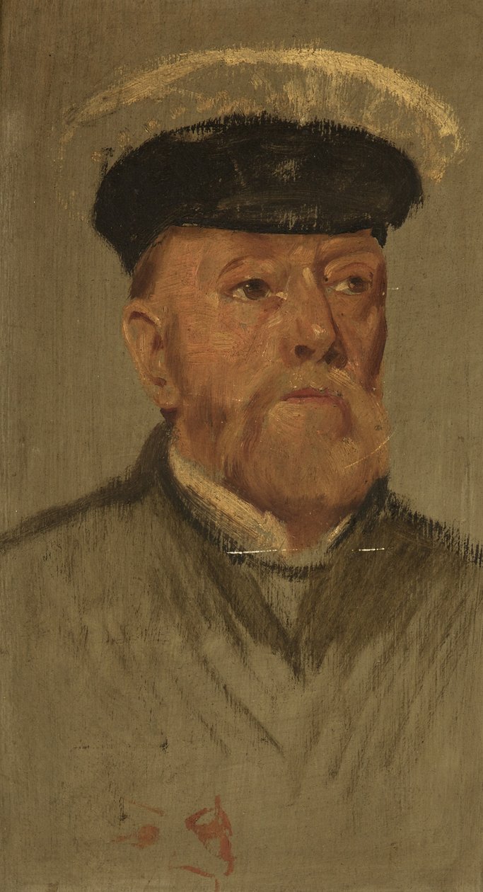 Porträtt av W. Shearn, 97:e & 5:e, ca. 1920 (olja på panel) av George Edmund Butler