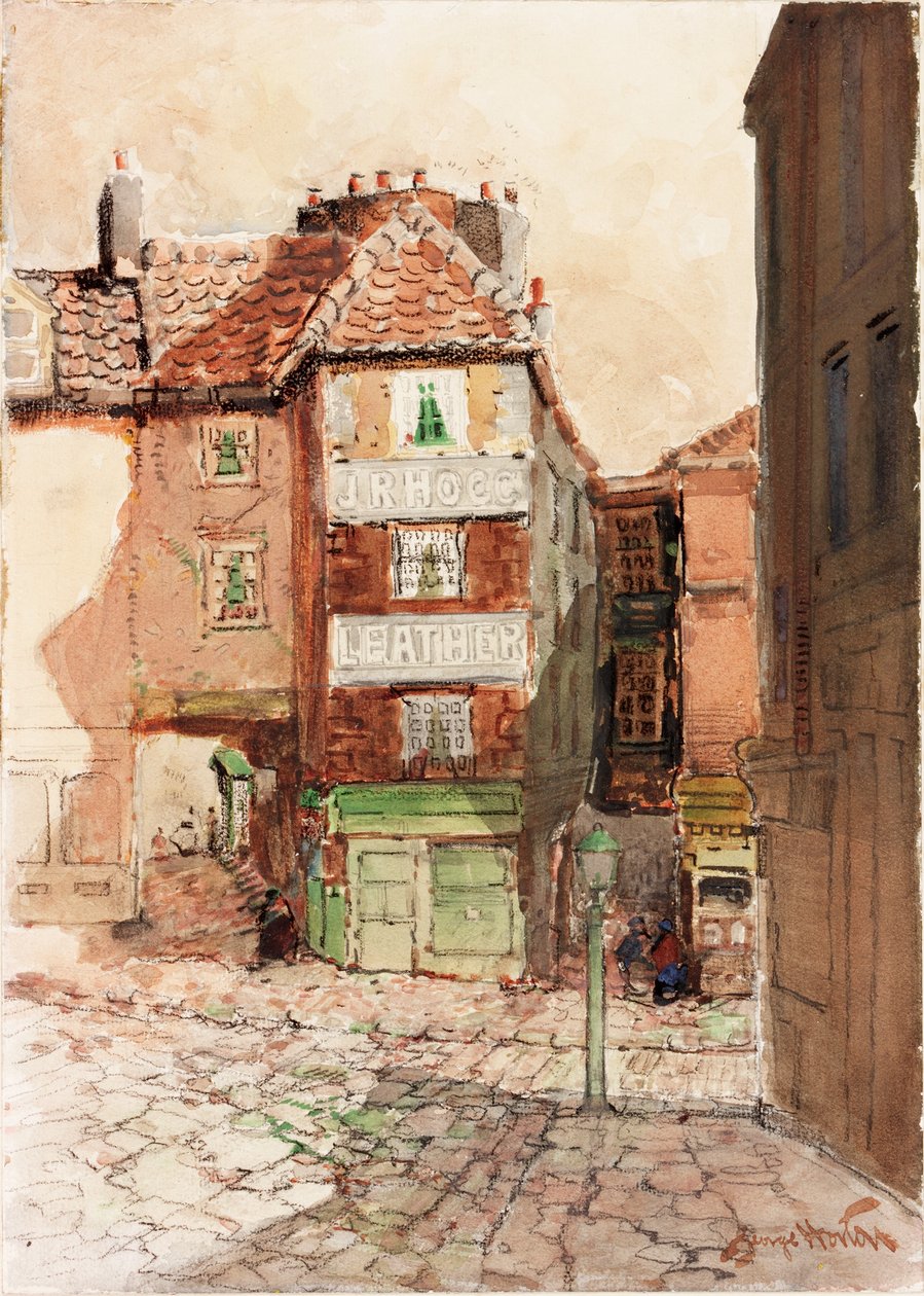 J.R. Hoggs butik (pastell) av George Edward Horton