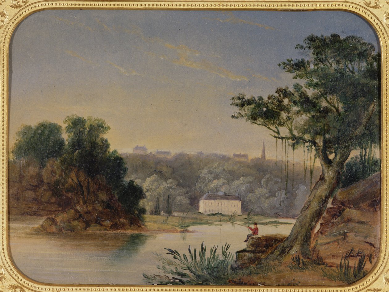 Dan Coopers House, Sydney Harbour, 1800-talet av George Edward Peacock