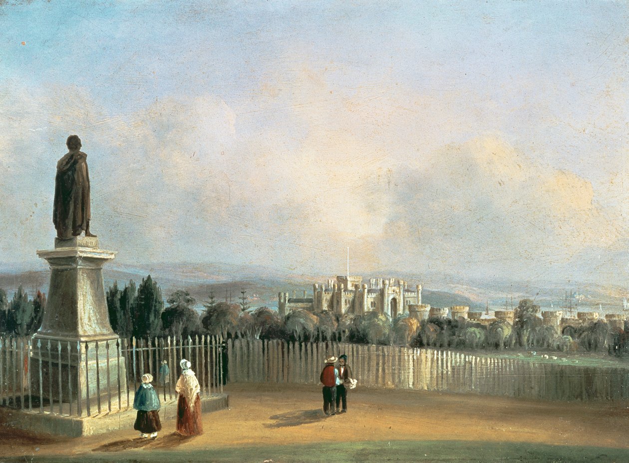 Utsikt över Old Government House, Sydney, ca 1843-60 (panel) av George Edward Peacock
