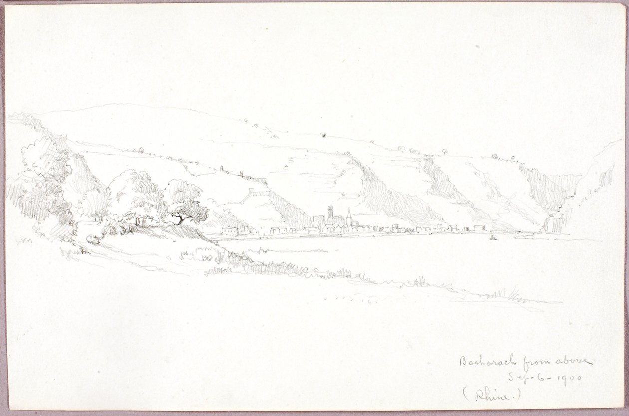 Bacharach från ovan (Rhen) av George Elbert Burr