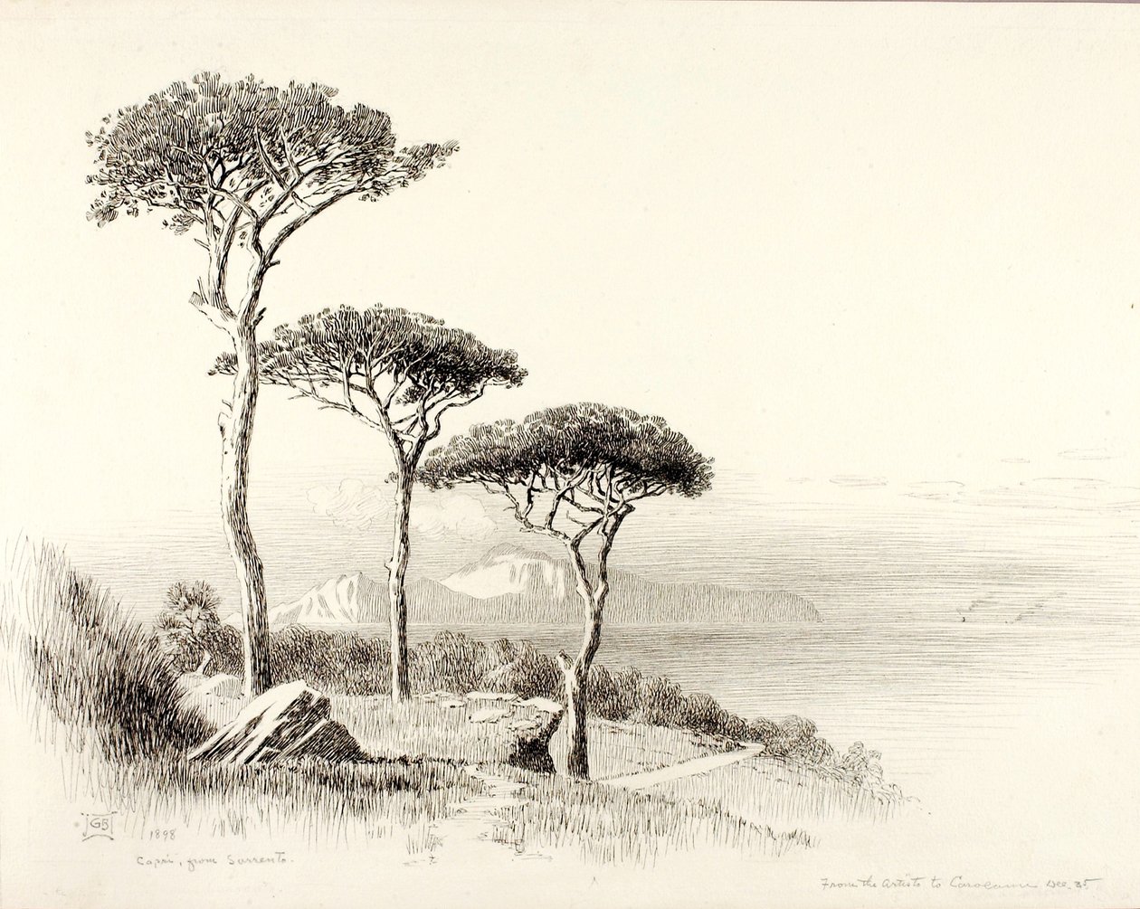 Capri från Sorrento av George Elbert Burr